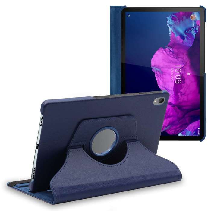 ebestStar ® pour Lenovo Tab P11, P11 Plus - Housse PU Cuir Support Rotatif 360 , Bleu Foncé