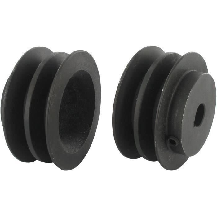 Poulie double adaptable pour SCAG modèles 36-, 48-, 60- et 72- - H: 25,4mm, Ø: ext: 82,55mm, Ø int: 15,87mm