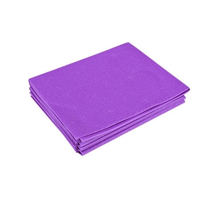 Tapis de Yoga Pliable en PVC Tapis D'Exercice ÉPais AntidéRapant Pliant Gym Tapis de Fitness Pilates Fournitures Tapis de Jeu au