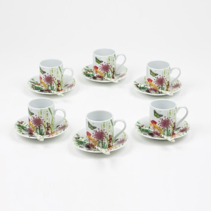 TABLE PASSION - SET 6 TASSES / SOUS TASSES CAF...
