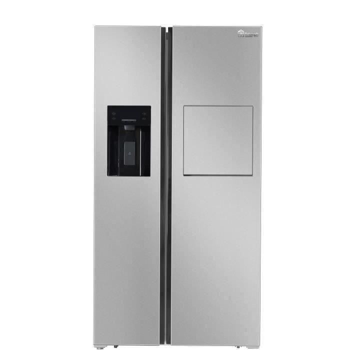 TRIOMPH TSN541NFHS - Réfrigérateur Américain - 541 L (372 + 169) - Froid ventilé - A+ - L 91.1 x H 178 cm - Homebar - Silver