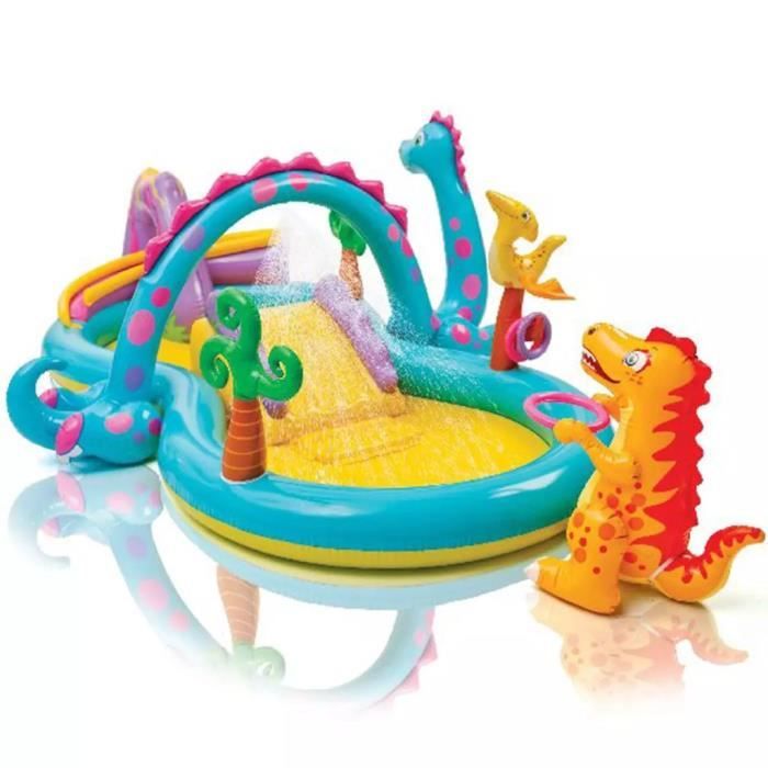 Piscine gonflable aire de jeux Intex Dinoland 333x229x112 cm 57135EP Multicolore