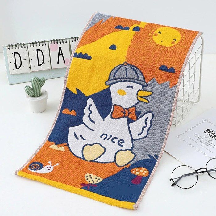 2 Pièces Essuie Main Enfant Animaux Mignon Essuie-Mains à Suspendre Serviettes Pour Salle De Bain 98546871