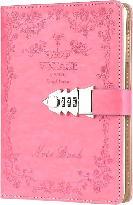 Journal Créatif Avec Serrure À Combinaison (Fleur),A5 Mot De Passe Secret Carnet De Notes