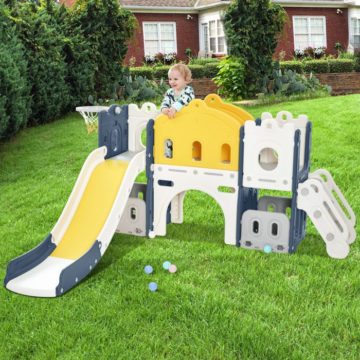 Toboggan 4 en 1, LUMINARIX ,Toboggan pour Enfants avec balançoire