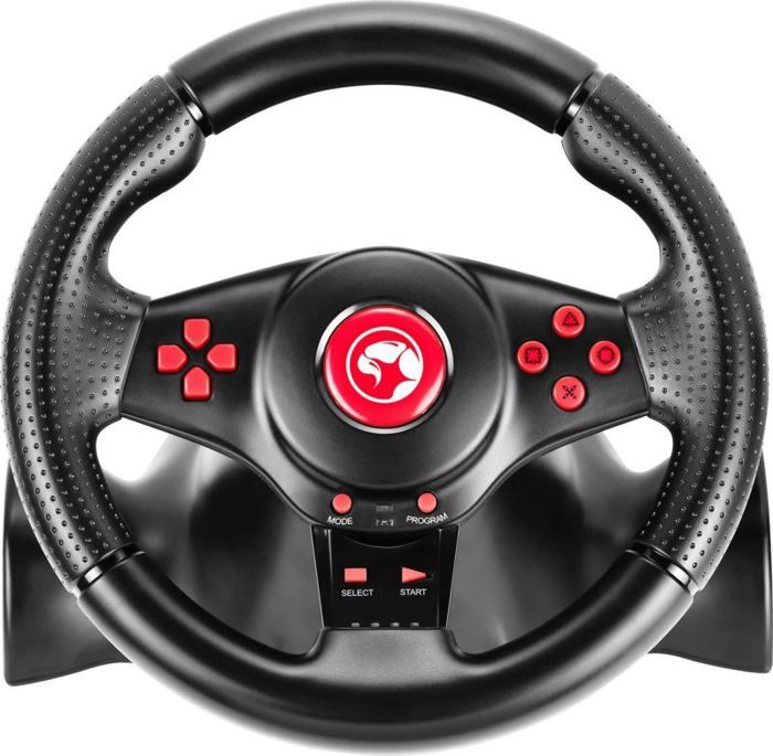 Volant de jeux vidéo - Marvo - GT903 - 16 boutons - Pédales - Levier de vitesses