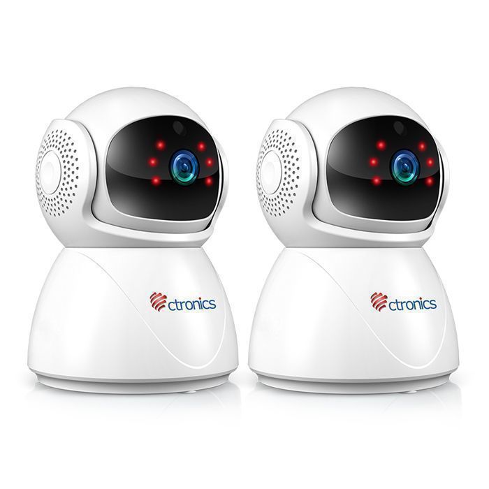 Ctronics 5MP Caméra Surveillance Intérieur Lot de 4 WiFi 2.45Ghz PTZ Détection Humaine Mouvement Suivi Auto Distance 20M - vue 2