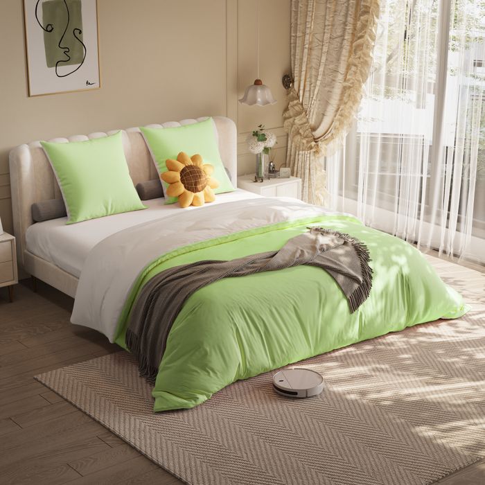 Parure De Lit En Flanelle De Coton - 120x190 Cm - Chaud Et Doux - Idéale Pour L'Hiver - Dégradé Azzurro