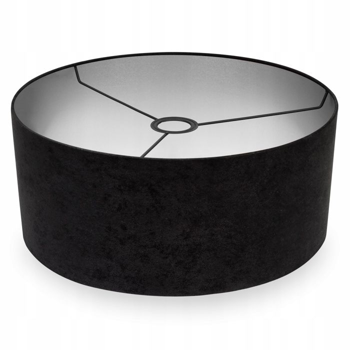 Abat-jour Cylindre - Light-Home - MEDIOLAN 2360/44/C - Velours Argenté - 44 cm