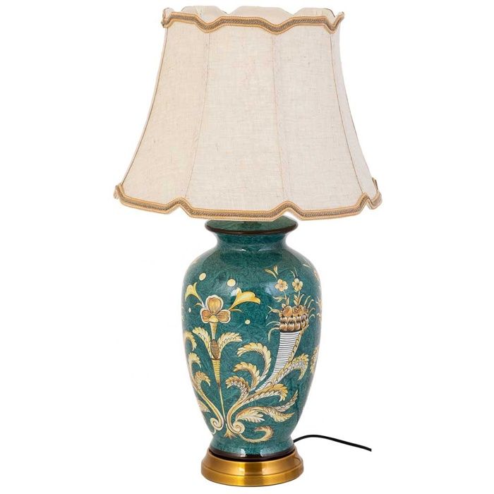 Lampe de table en céramique bleu D40x70 Bleu Lampe de table en céramique bleu D40x70 Bleu