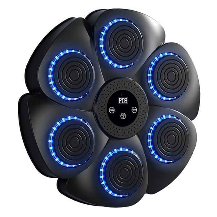 Zosudull Machine De Boxe Musicale Bluetooth Intelligente, Boxeur Musical Mural Avec Lumière LED, équipement De Boxe Bluetooth Pour Enfants/Adultes, Cible De Boxe Murale Avec Gants De Boxe