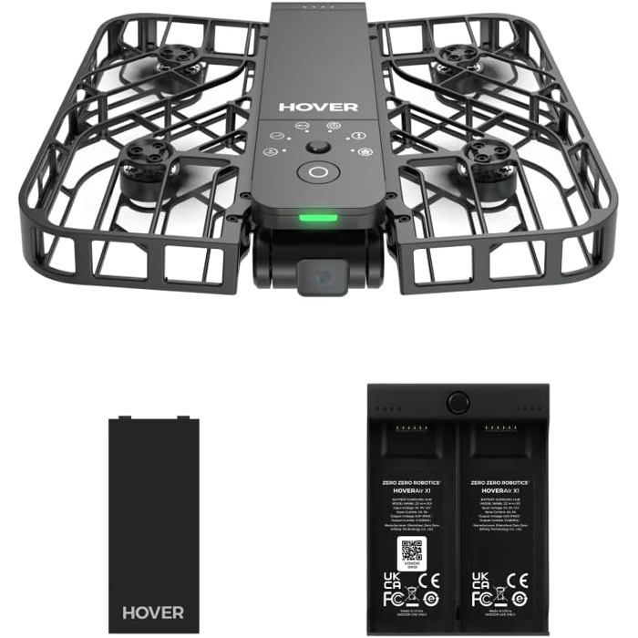 HOVERAir X1 Drone with Camera, Follow Me Drone with Hands-Free Control, Mine Drone with HDR Video, Smart Flight Trajectories, Hands Free Palm Takeoff, White (Combo Plus