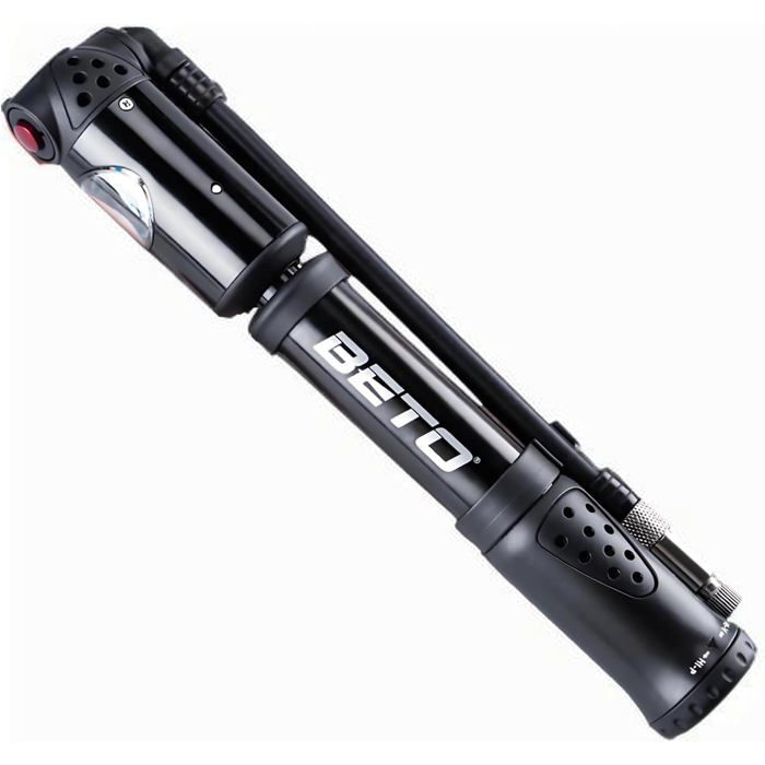 BETO Mini pompe vélo HI-P/HI-V 300 PSI – Presta/Schrader aluminium 22×4 5 cm
