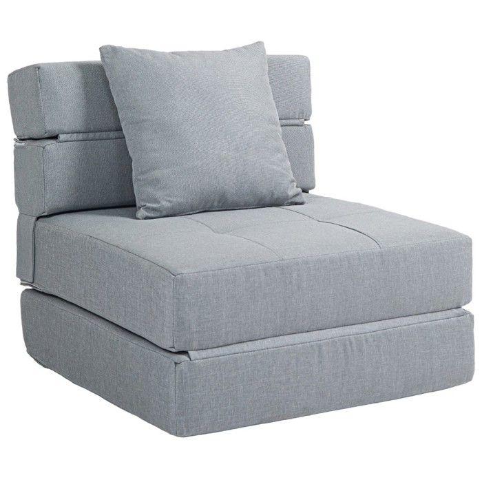 Lit Pliant Fauteuil 2 en 1-Fonction Lit Appoint 100kg-Structure Compacte Stable-Salon Chambre Confortable-Design Moderne