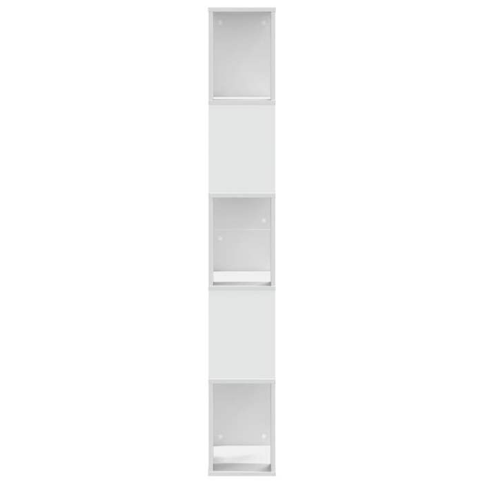 Bibliothèque 5 niveaux - WIENS - Blanc - 45x235x1625 cm - Bois dingénierie - Capacité 65 kg - Facile à entretenir