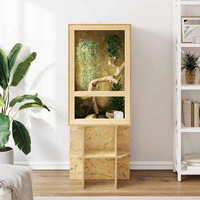 Comparer les prix de Terrarium - MOTHINESSTO - MOT10694 - 50 x 50 x 80 cm - OSB et verre - Thermomètre intégré