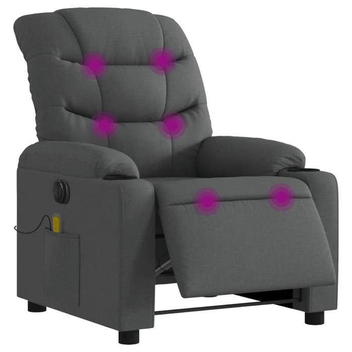 HSFTOP Fauteuil Massant Fauteuil inclinable - Chiase-CanapéFauteuil adulte - 755x93x995cm - électrique gris foncé tissu 9_72942 HSFTOP Fauteuil Massant Fauteuil inclinable - Chiase-CanapéFauteuil adulte - 755x93x995cm - électrique gris foncé tissu 9_72942
