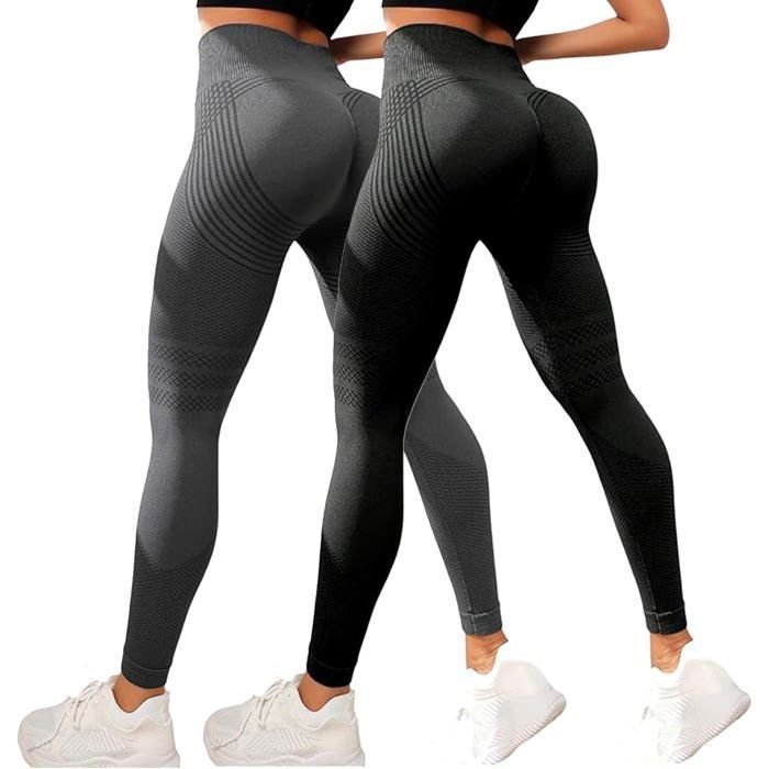Lot de 2 Legging Anti Cellulite Femme Compression 3D Minceur