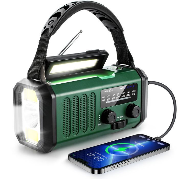 Radios Portables-XSY-330Radio durgence-Lampe de lecture + lampe de poche/ recharge solaire-SOS