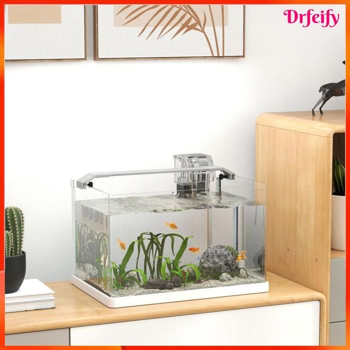 Aquarium en verre - AKOZON - 10734 - 20L - Rectangulaire 38x26x27 cm - LED & filtre