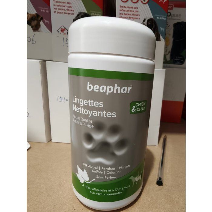 Beaphar – Lingettes nettoyantes Yeux Oreilles Pattes et Pelage pour Chien et Chat