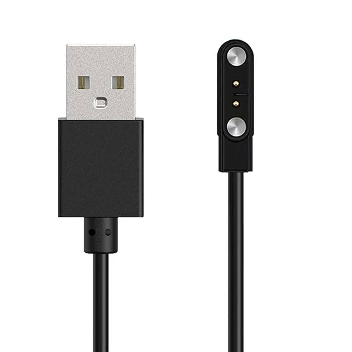Chargeur Montre Connectée 2 Broches de 4mm Chargeur pour Montres Cable USB 2 Broche Remplacement Adaptateur Charge Montre 4mm