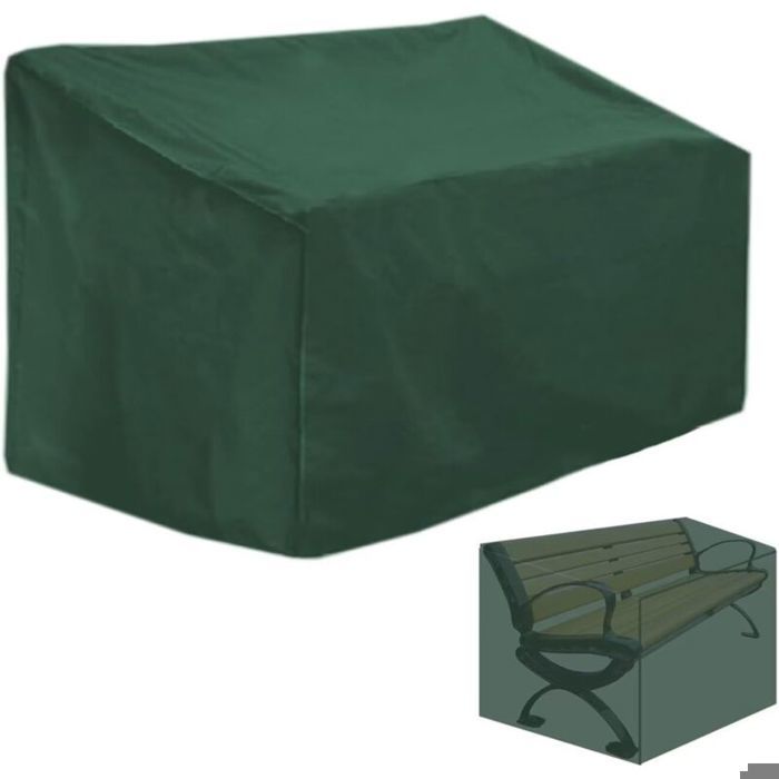 Housse de banc extérieure - DEMA - Résistante aux intempéries - Dimensions 162x66x89 cm - Verte