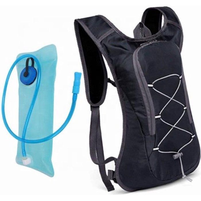 Sac à dos dhydratation 5l réservoir deau 2l pour randonnée course à pied cyclisme sports dhiver noir