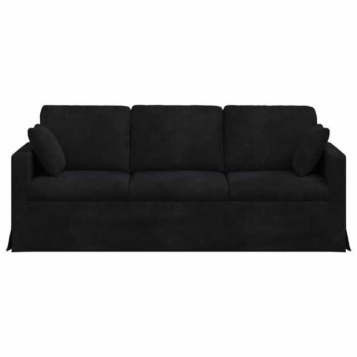 Noir SOFA - Moderne - Canapé 180cm - 3 places - Noir Métал C405