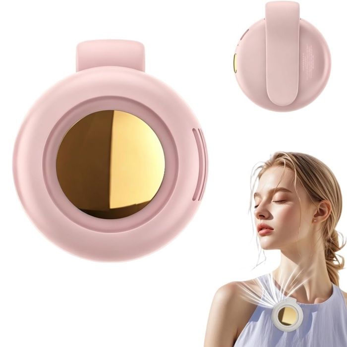 Ventilateur Portable à Pince avec 3 Vitesses Silencieux Rotation à 360° Rechargeable par USB pour Ceintures Cols Chapeaux