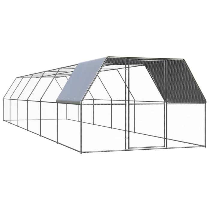 Maison Exclusive - Poulailler dextérieur 3x12x2 m Acier galvanisé