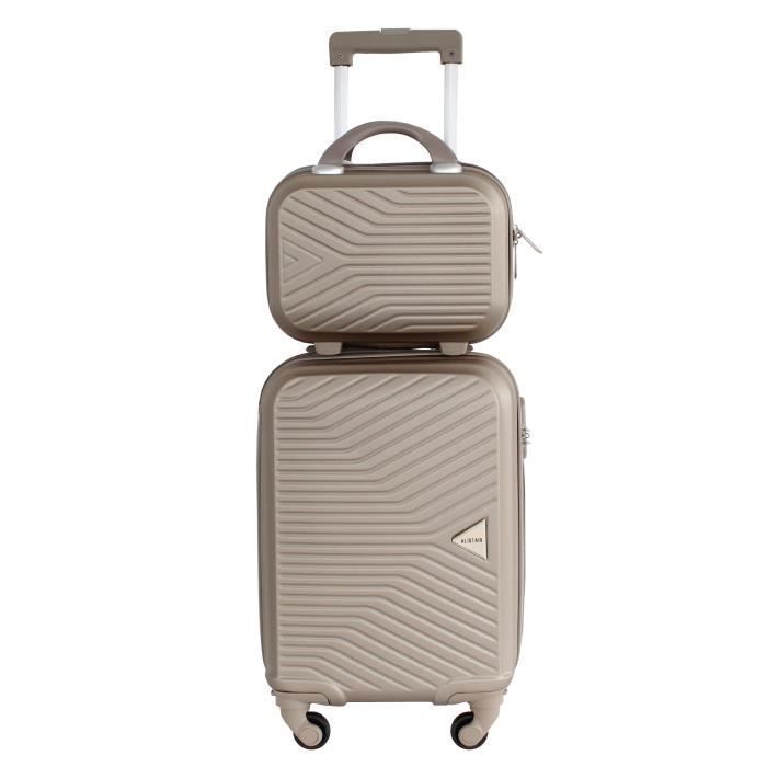 Valise cabine Travelite 55x39x23cm 43L AIR BASE CHAMPAGNE pas cher