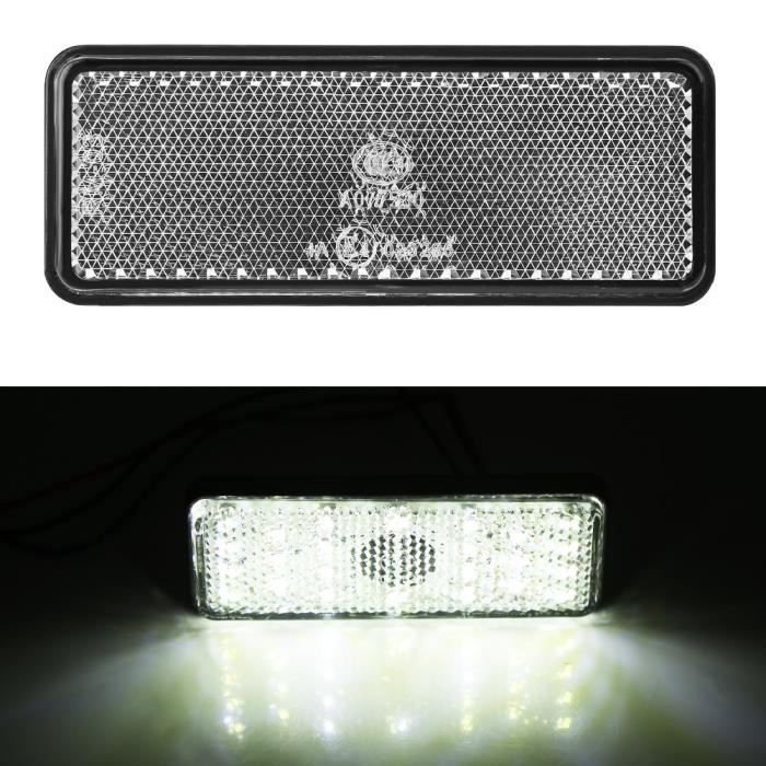 Feu Stop LED Rectangle Universel Moto Scooter - Réflecteur Rouge 24 LED Puissantes Yctze