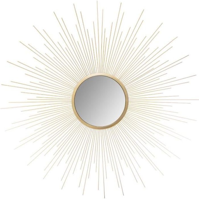 Miroir Soleil en M/étal Dor/é D58 Atmosphera