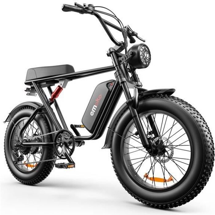 Vélo électrique EMOKO C91 -Batterie 20 Ah 80 km Portée -Moteur 1000W -Pneus tout-terrain 20*4,0 pouces