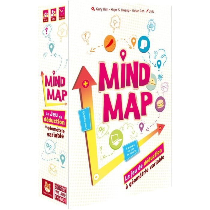 Jeu dambiance - Funny Fox - Mind Map - Jeu de déduction - 3 joueurs ou plus - À partir de 8 ans