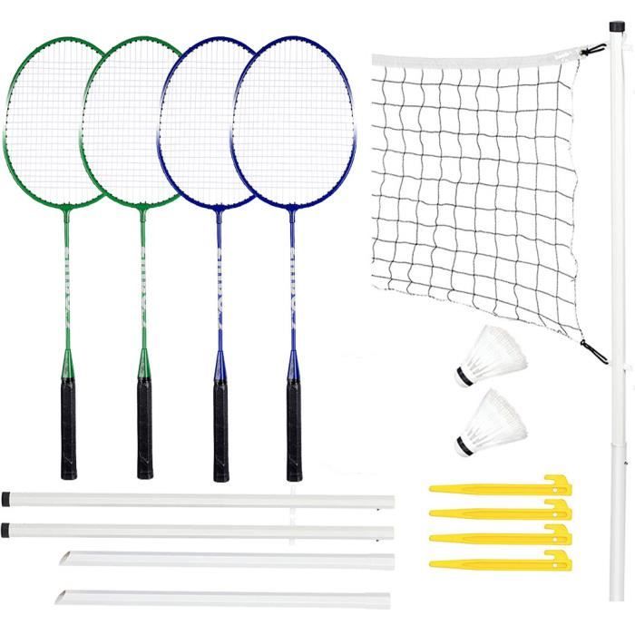 4PC Set de badminton raquettes formation volants ball Sports Jeux de qualité moyenne