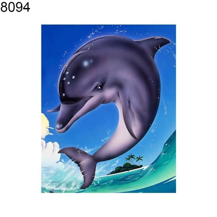 Beau Dauphin 5d Diy Diamant Broderie Peinture Murale Point De Croix Kit Decor 8094 Achat Vente Objet Decoration Murale Cdiscount