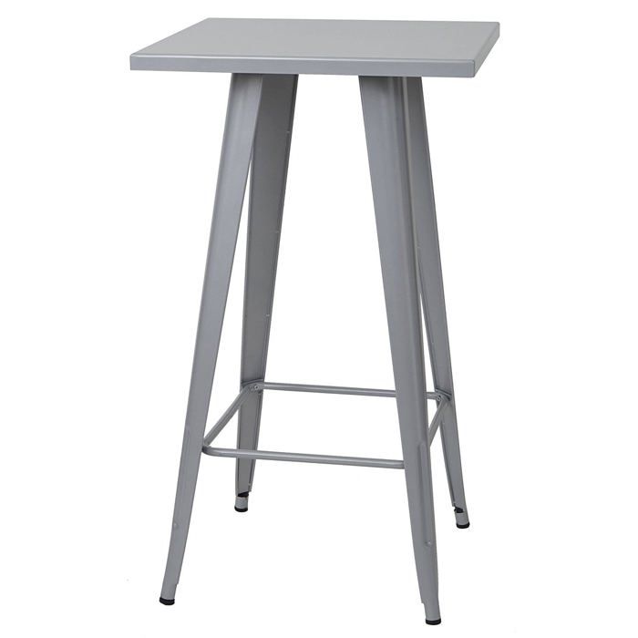 table haute mange debout style industriel en metal gris