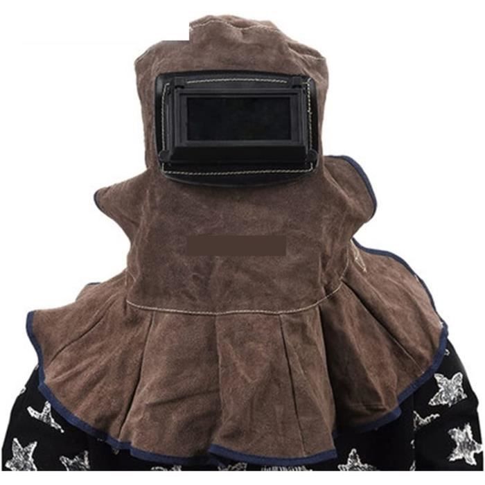 Cagoule De Soudure Casque De Soudage Auto-obscurcissant Eujgoov - Protection Complète Avec Masque En Cuir - Pour Soudeurs Pro Et Amateurs écran Soudure Ajustable