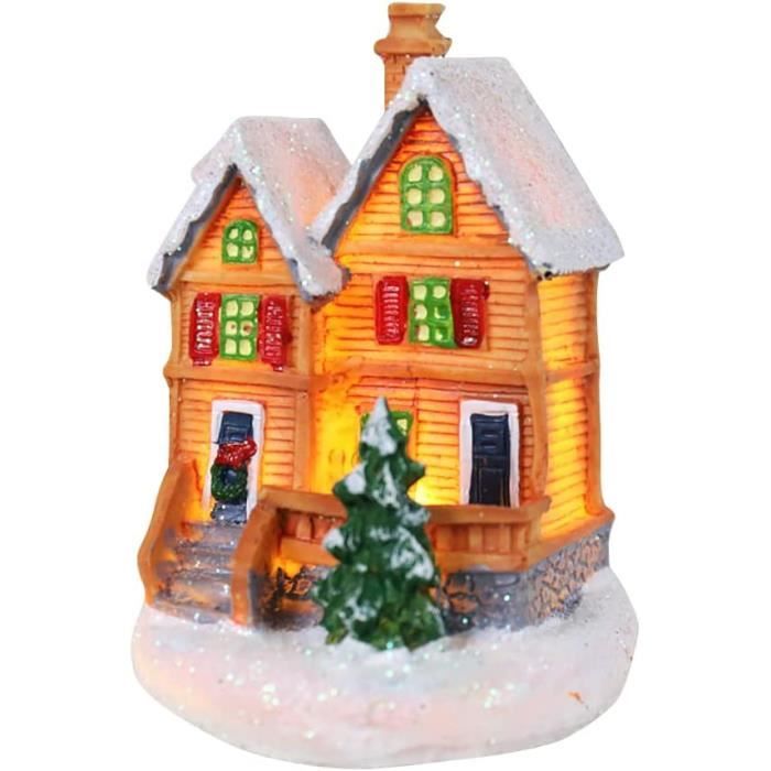 LED Maison Village De Noel Miniature, Petite Maison de Noel Village de