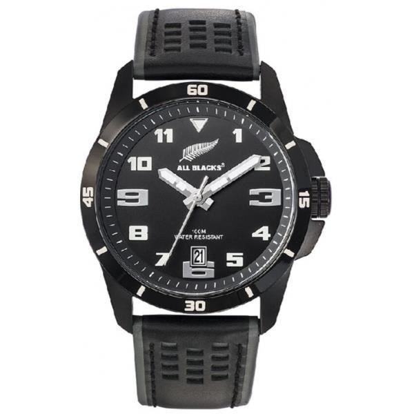Montre All Blacks homme acier cuir noir 680271 sport 10 atm