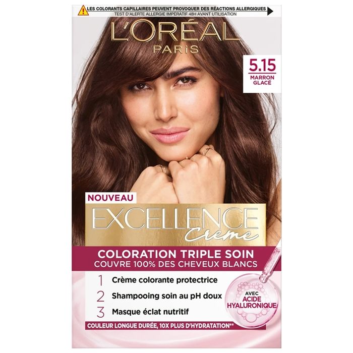 L Oreal Paris Excellence Creme Coloration 5 15 Marron Glace Cdiscount Au Quotidien