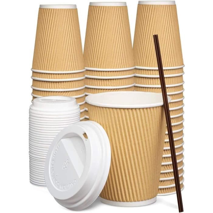 Gobelets économiques Gobelets Jetables En Carton 237ml - Lot De 50