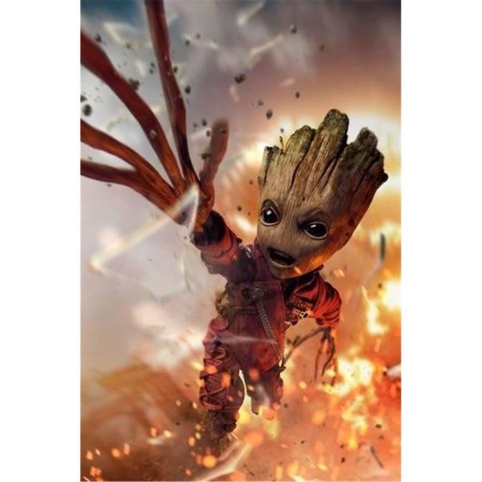 Bnds 617 Sftdf Dessin Anime Bebe Groot Kit D Artisanat De Peinture Au Diamant 3d Adulte Broderie De Bricolage A Taille 50x70cm Cdiscount Beaux Arts Et Loisirs Creatifs