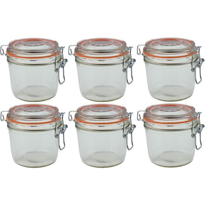 Argon Tableware Bocaux En Verre Avec Couvercle Hermétique à