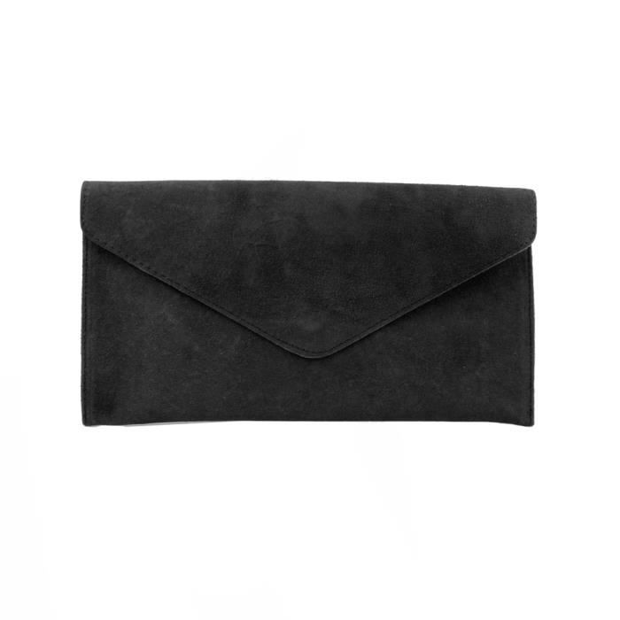 pochette daim noir