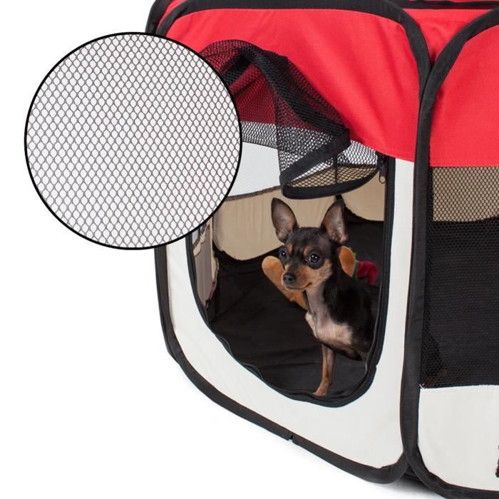 Rouge Parc A Chiot Grand Parc Animaux Parc A Chiots Chiens Chats Chatons Enclos Pour Animaux Pliable Materiau Polyester Couver Cdiscount