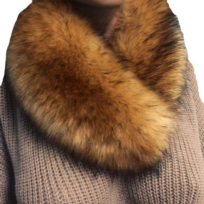 Chaud femmes Faux fourrure de renard écharpe Châle Wrap Col Cape Foulards Etole Hiver écharpe Chaud femmes Faux fourrure de renard écharpe Châle Wrap Col Cape Foulards Etole Hiver écharpe
