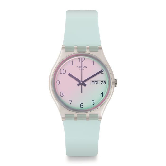 Montre Swatch Ultraciel Bleu clair en silicone bleu GE713 34mm